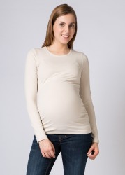 Uzun Kollu Basic Hamile Tişörtü Petra - Thumbnail